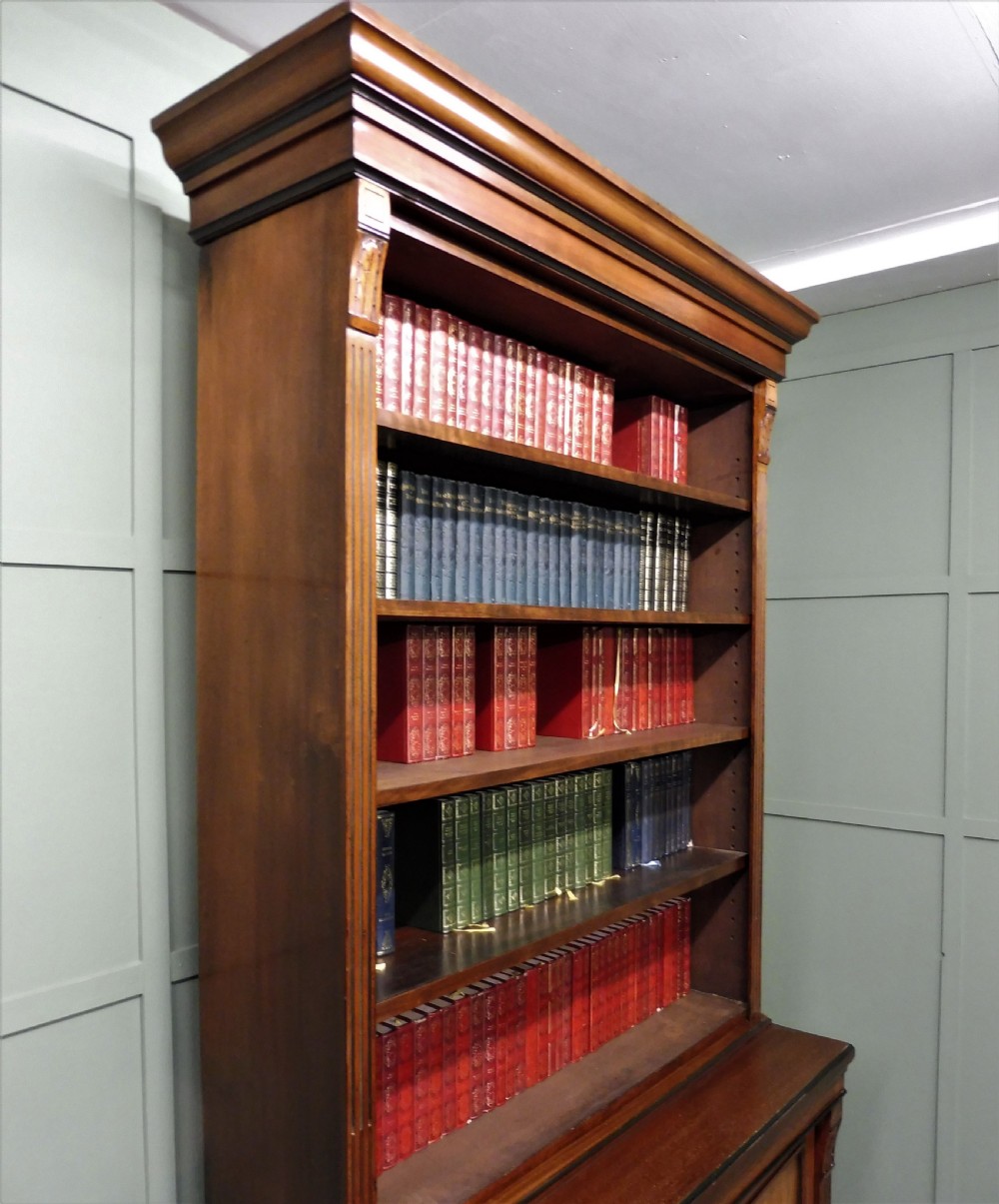 VICTORIAN WALNUT OPEN TOP BOOKCASE View VII