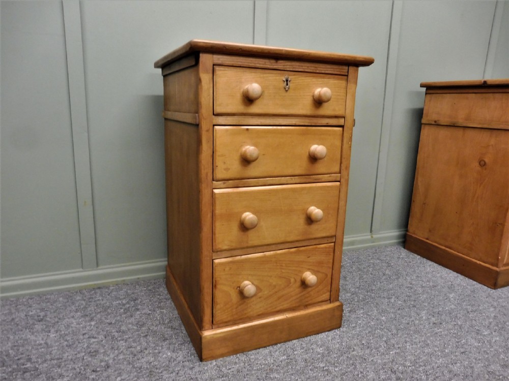 PAIR OF VICTORIAN PINE BEDSIDE CHESTS View III