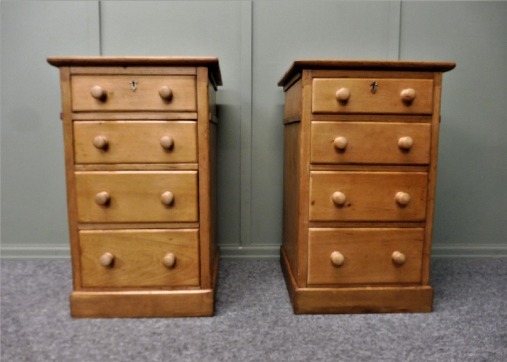PAIR OF VICTORIAN PINE BEDSIDE CHESTS View V