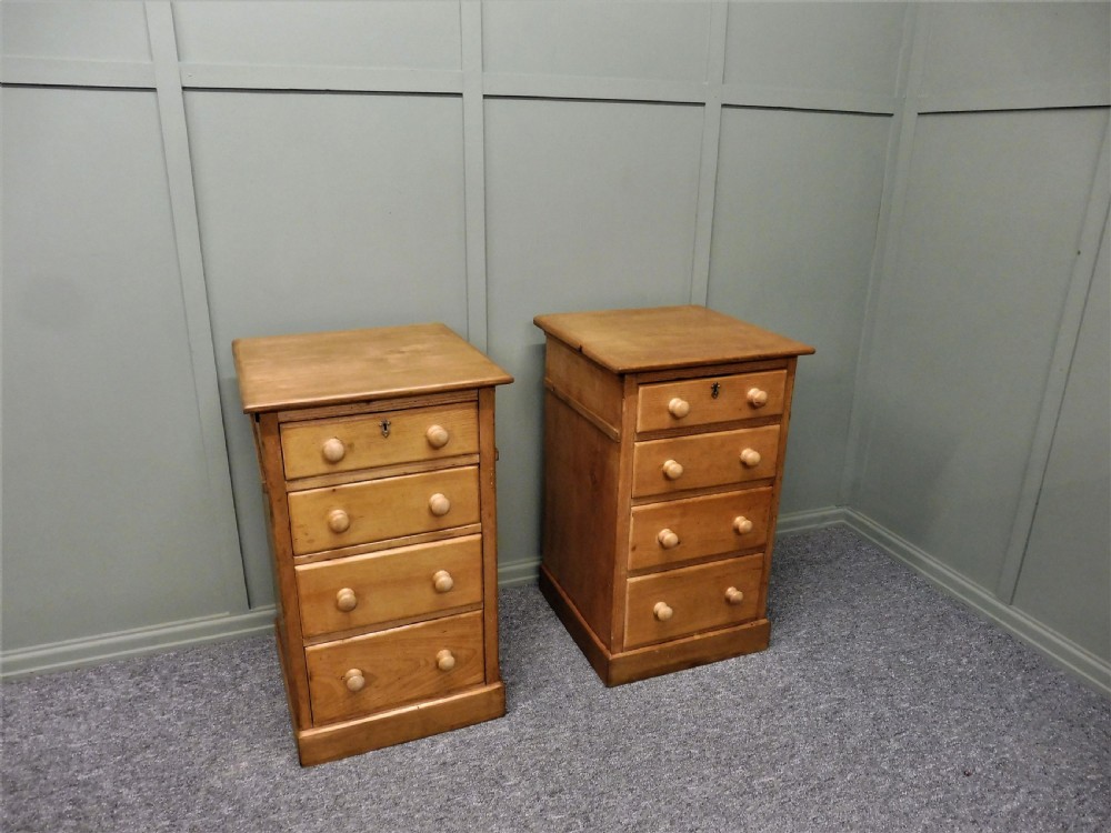 PAIR OF VICTORIAN PINE BEDSIDE CHESTS View VI