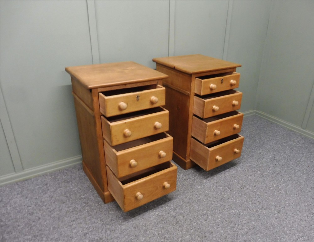 PAIR OF VICTORIAN PINE BEDSIDE CHESTS View X