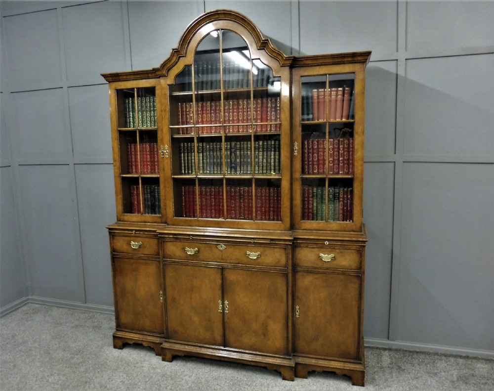 LARGE WALNUT DOME TOP BOOKCASE View II