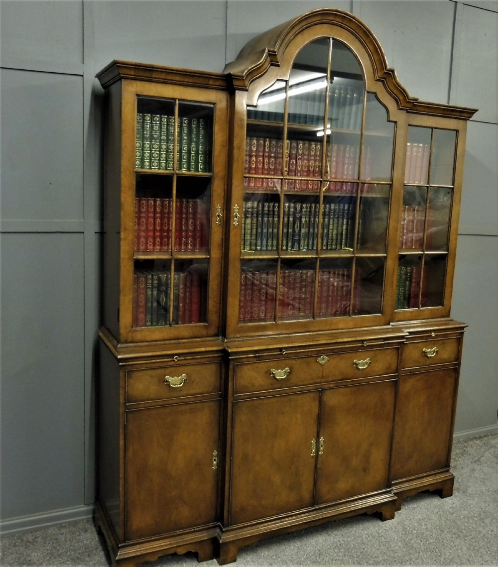 LARGE WALNUT DOME TOP BOOKCASE View III