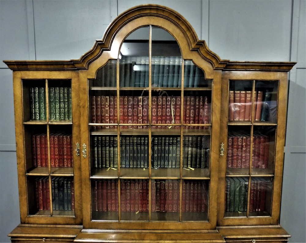 LARGE WALNUT DOME TOP BOOKCASE View V