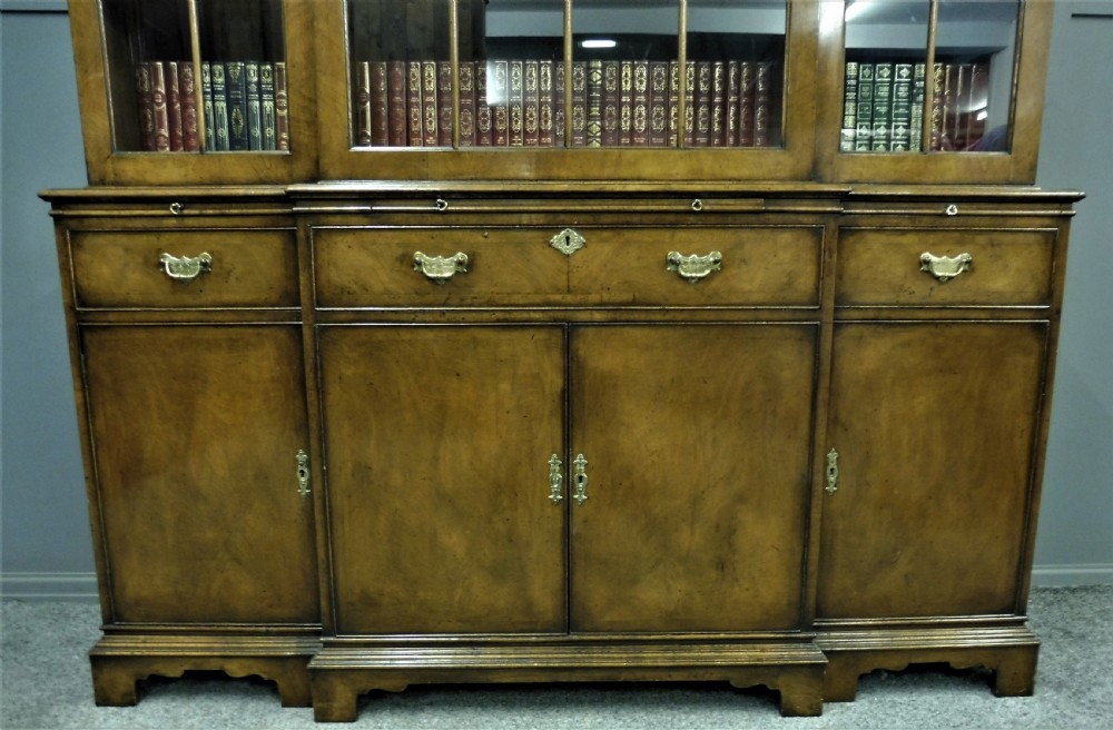 LARGE WALNUT DOME TOP BOOKCASE View VI