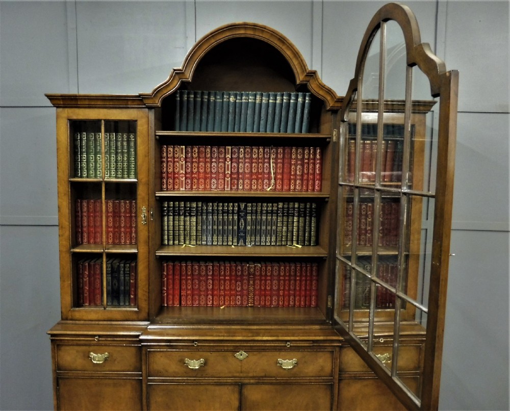 LARGE WALNUT DOME TOP BOOKCASE View VII