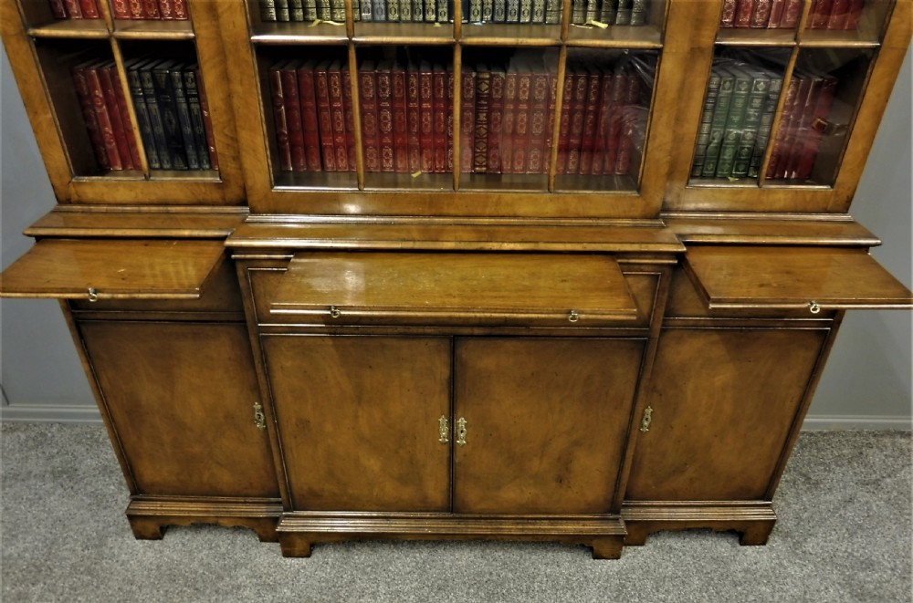 LARGE WALNUT DOME TOP BOOKCASE View IX