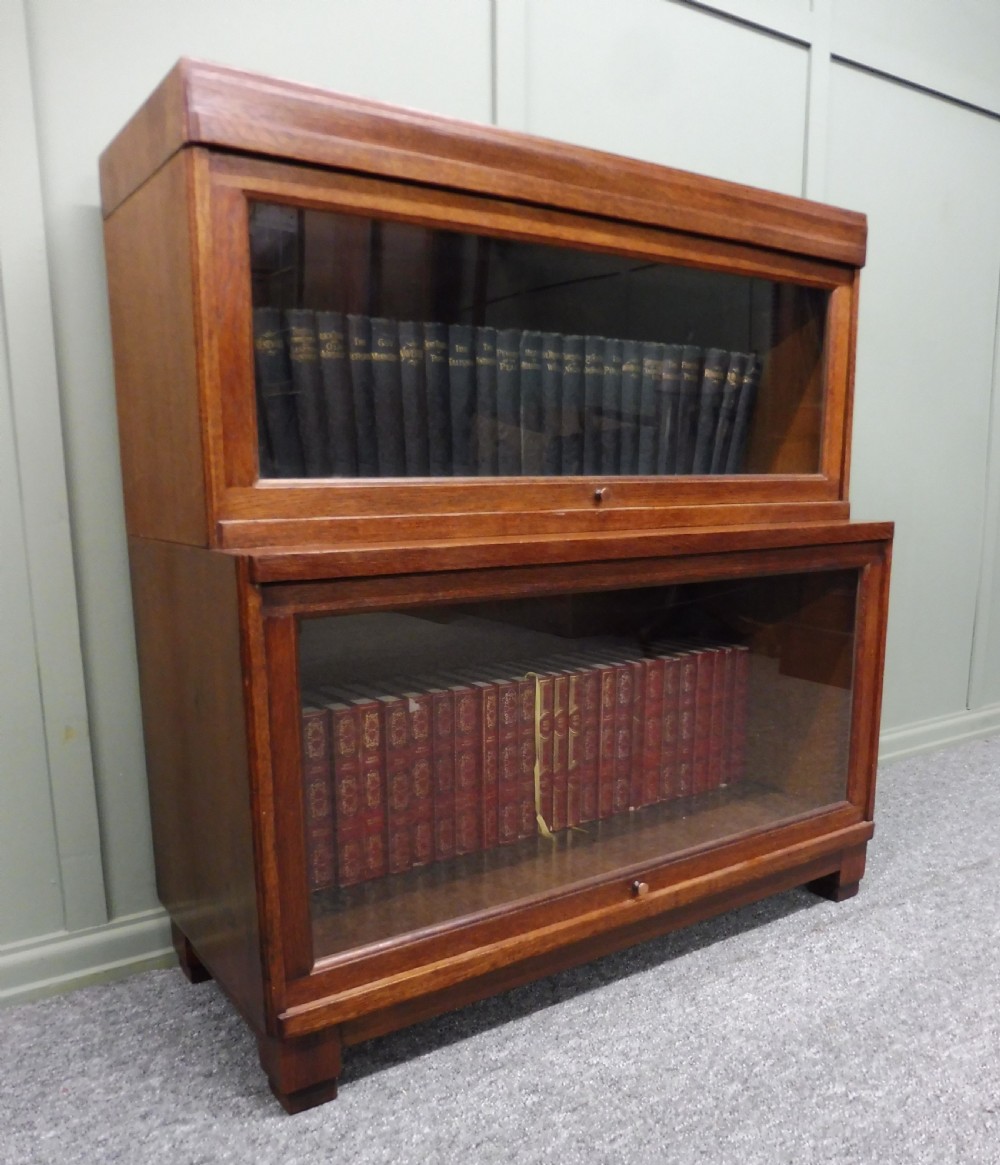 OAK ART DECO GLOBE WERNICKE BOOKCASE