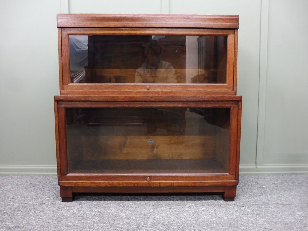 OAK ART DECO GLOBE WERNICKE BOOKCASE View II