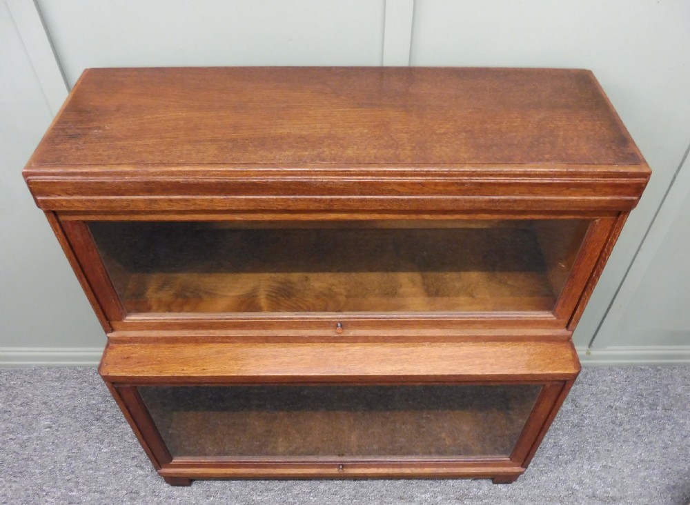 OAK ART DECO GLOBE WERNICKE BOOKCASE View III