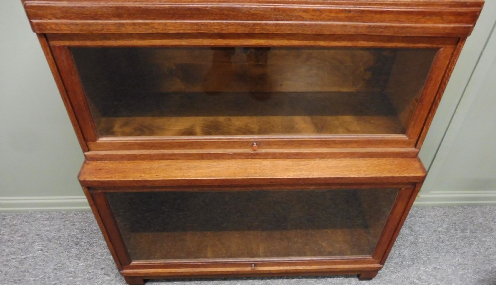 OAK ART DECO GLOBE WERNICKE BOOKCASE View V