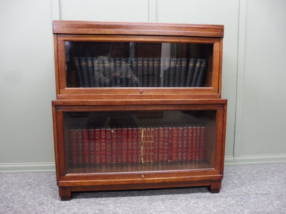 OAK ART DECO GLOBE WERNICKE BOOKCASE View VI