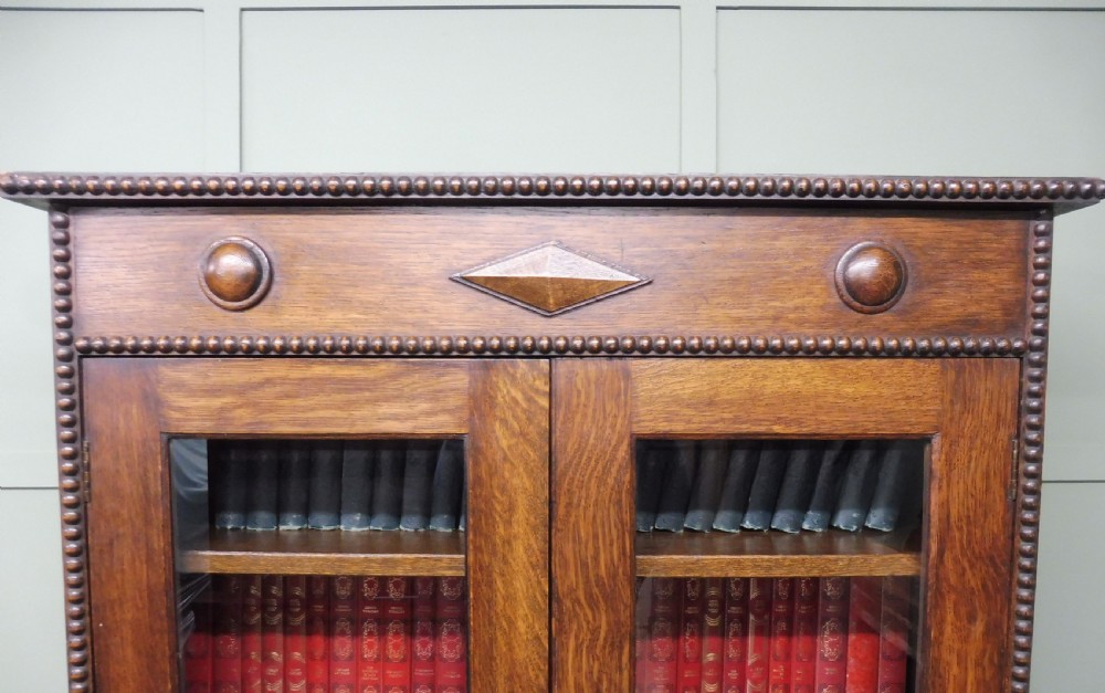 TALL SLIM OAK BOOKCASE View IV