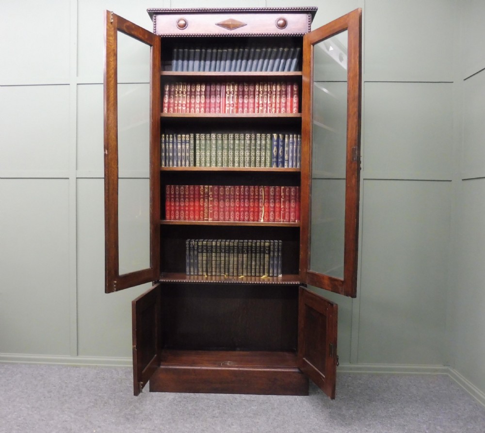 TALL SLIM OAK BOOKCASE View VI