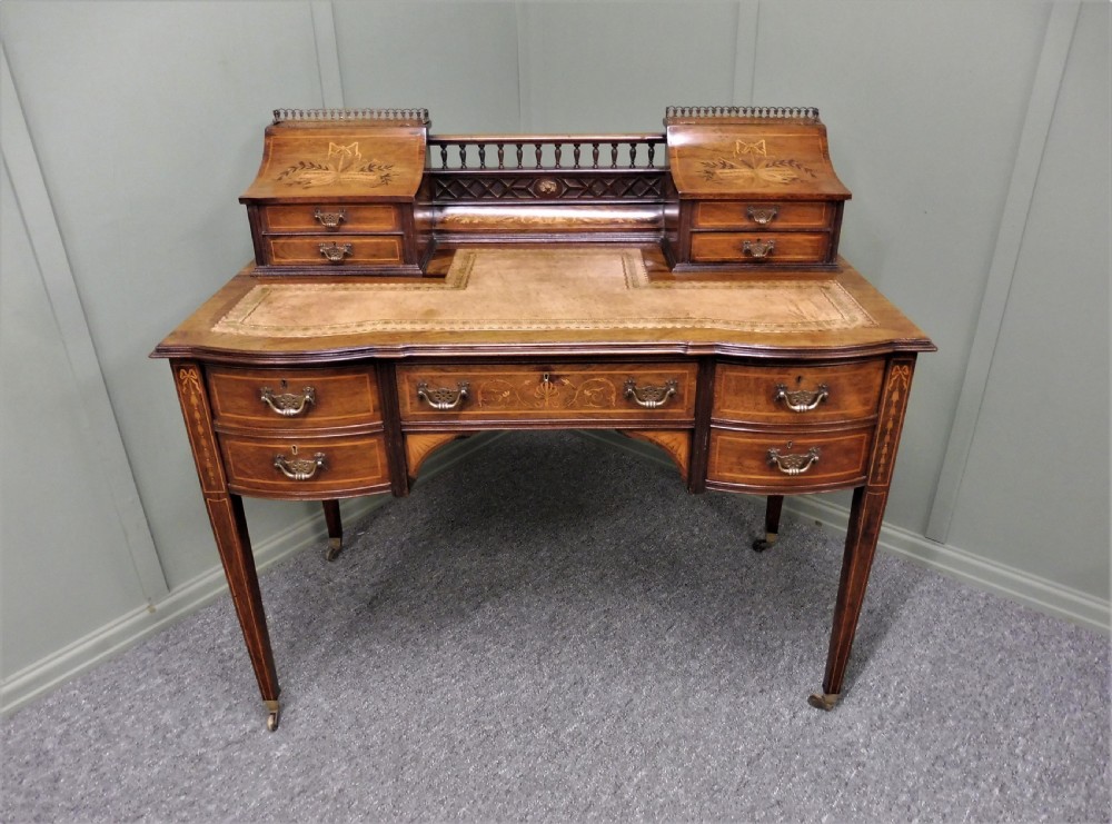 LOVELY INLAID ROSEWOOD DESK BY MAPLE AND CO