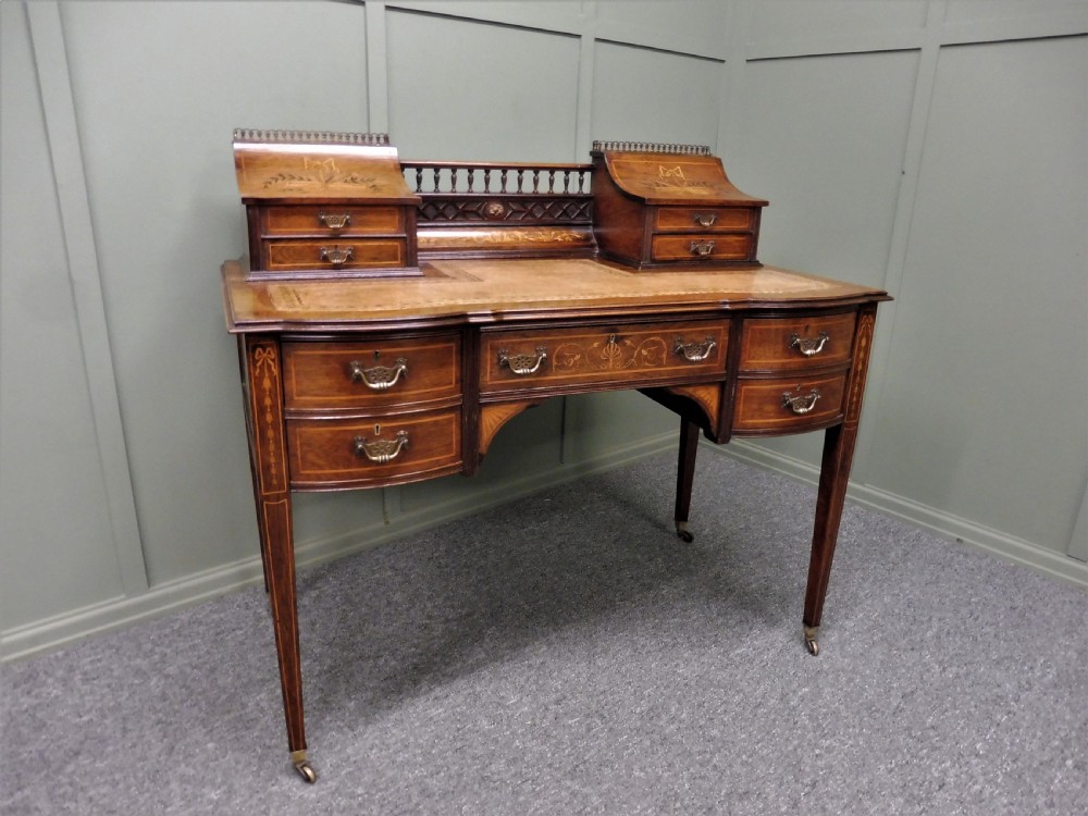LOVELY INLAID ROSEWOOD DESK BY MAPLE AND CO View III