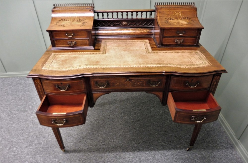 LOVELY INLAID ROSEWOOD DESK BY MAPLE AND CO View XVII