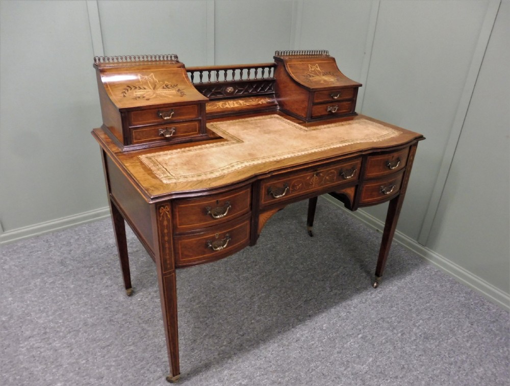 LOVELY INLAID ROSEWOOD DESK BY MAPLE AND CO View XVIII