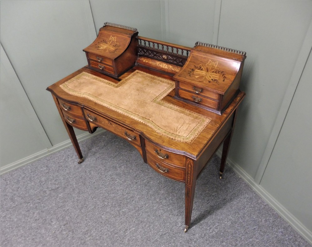 LOVELY INLAID ROSEWOOD DESK BY MAPLE AND CO View XXIV