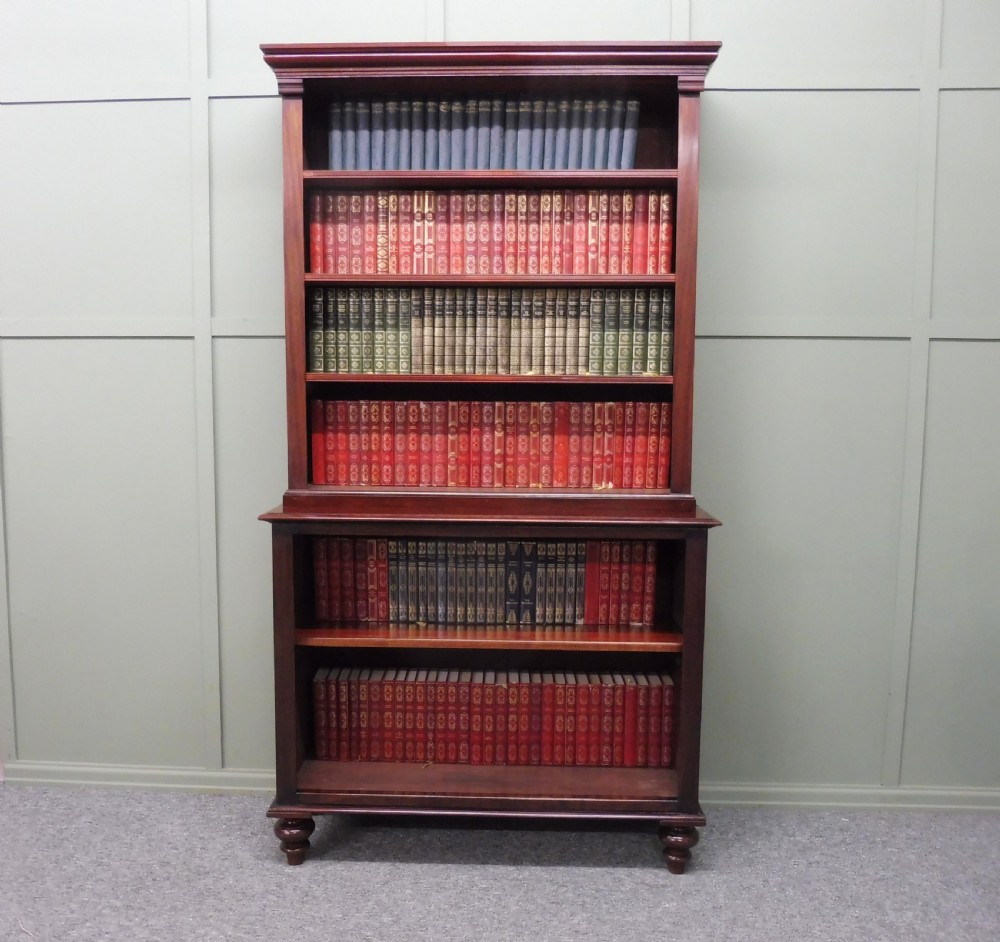 VICTORIAN MAHOGANY OPEN BOOKCASE