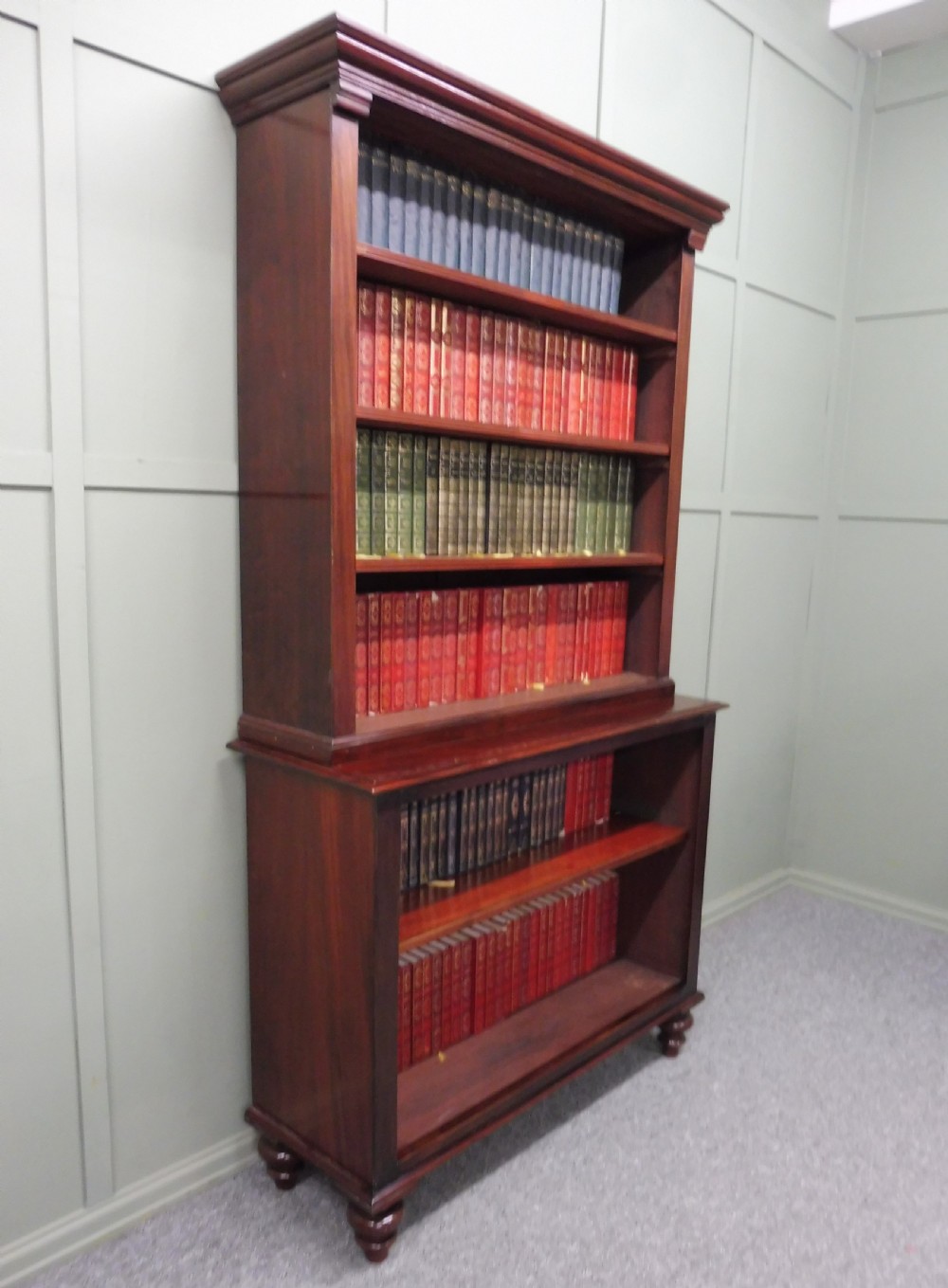 VICTORIAN MAHOGANY OPEN BOOKCASE View IV