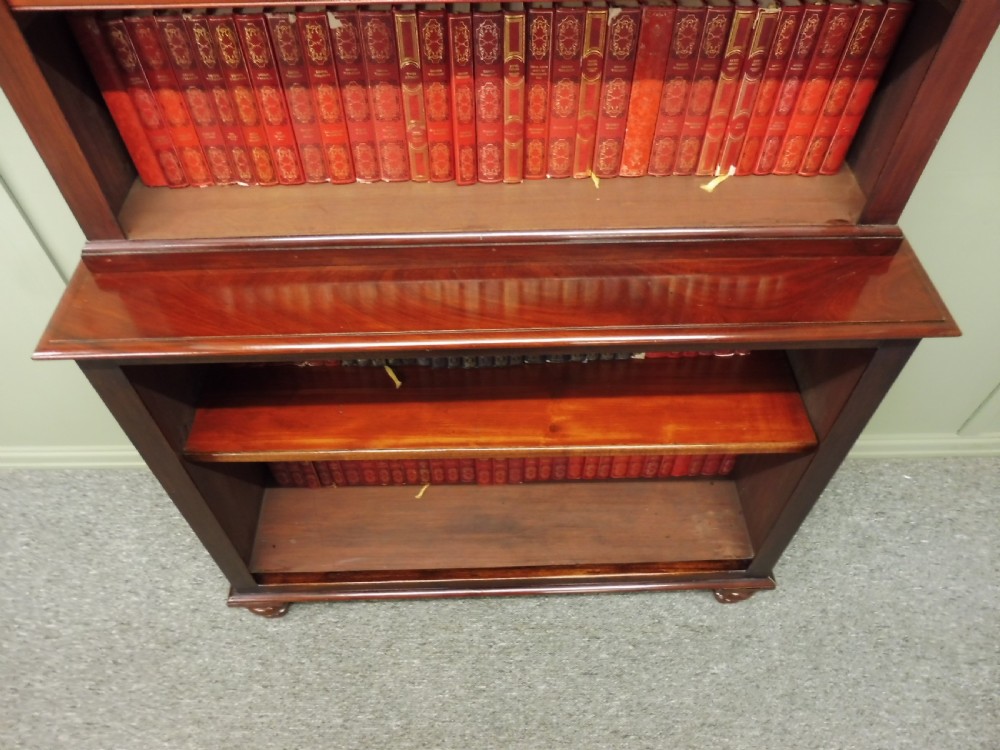 VICTORIAN MAHOGANY OPEN BOOKCASE View VII