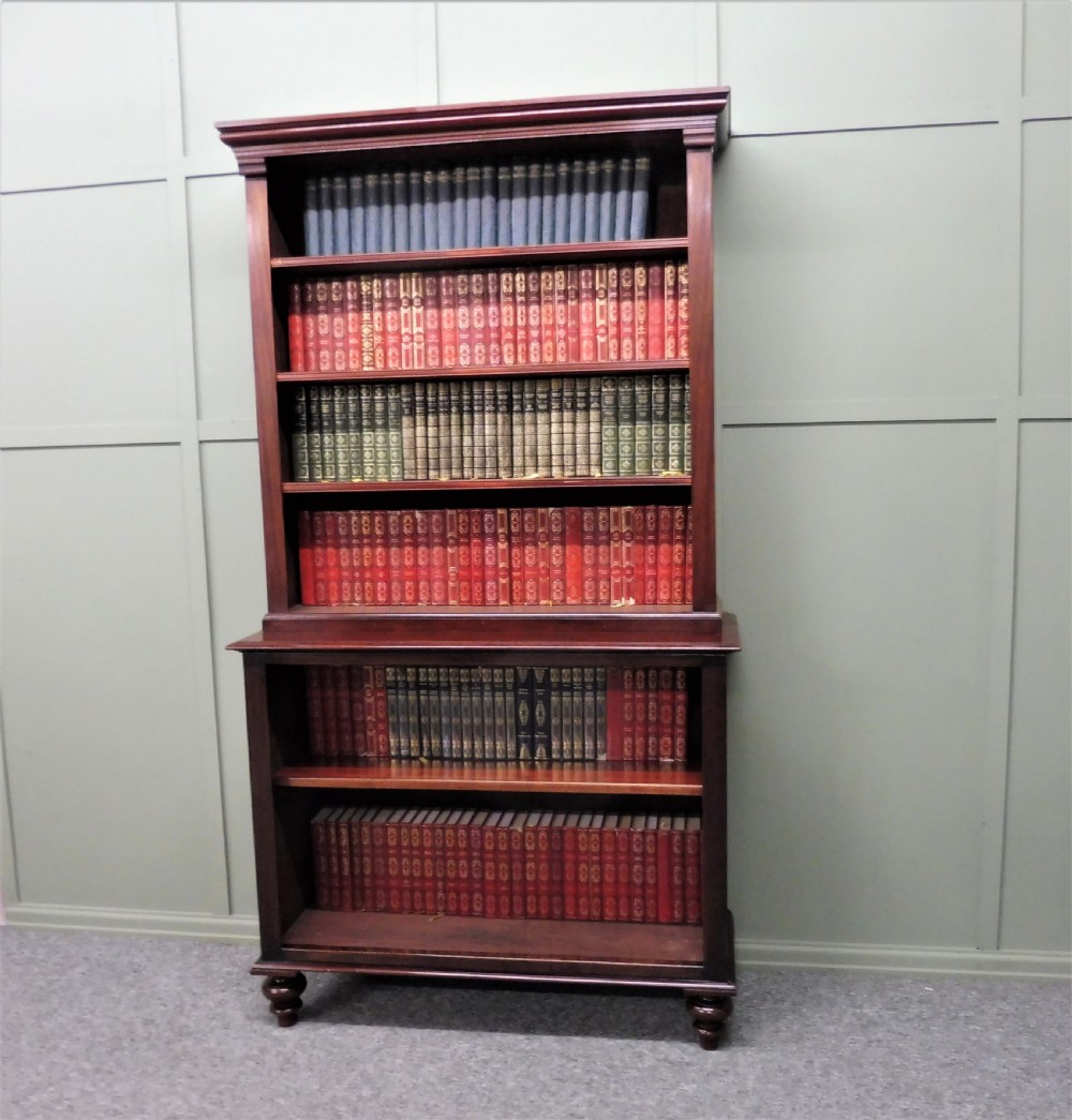 VICTORIAN MAHOGANY OPEN BOOKCASE View IX