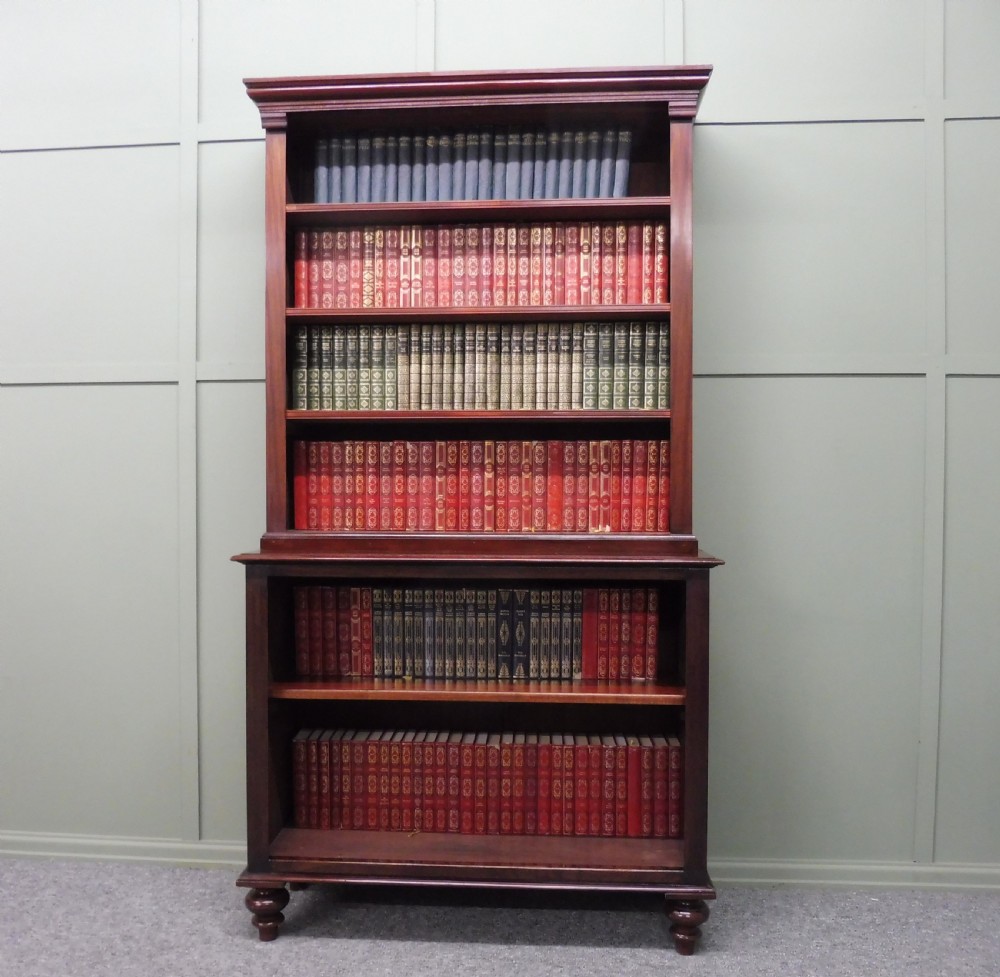 VICTORIAN MAHOGANY OPEN BOOKCASE View X