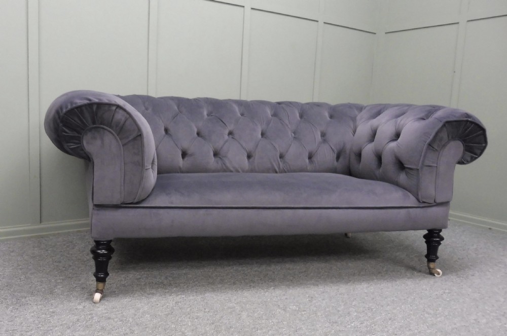 RESTORED VICTORIAN CHESTERFIELD SOFA View II
