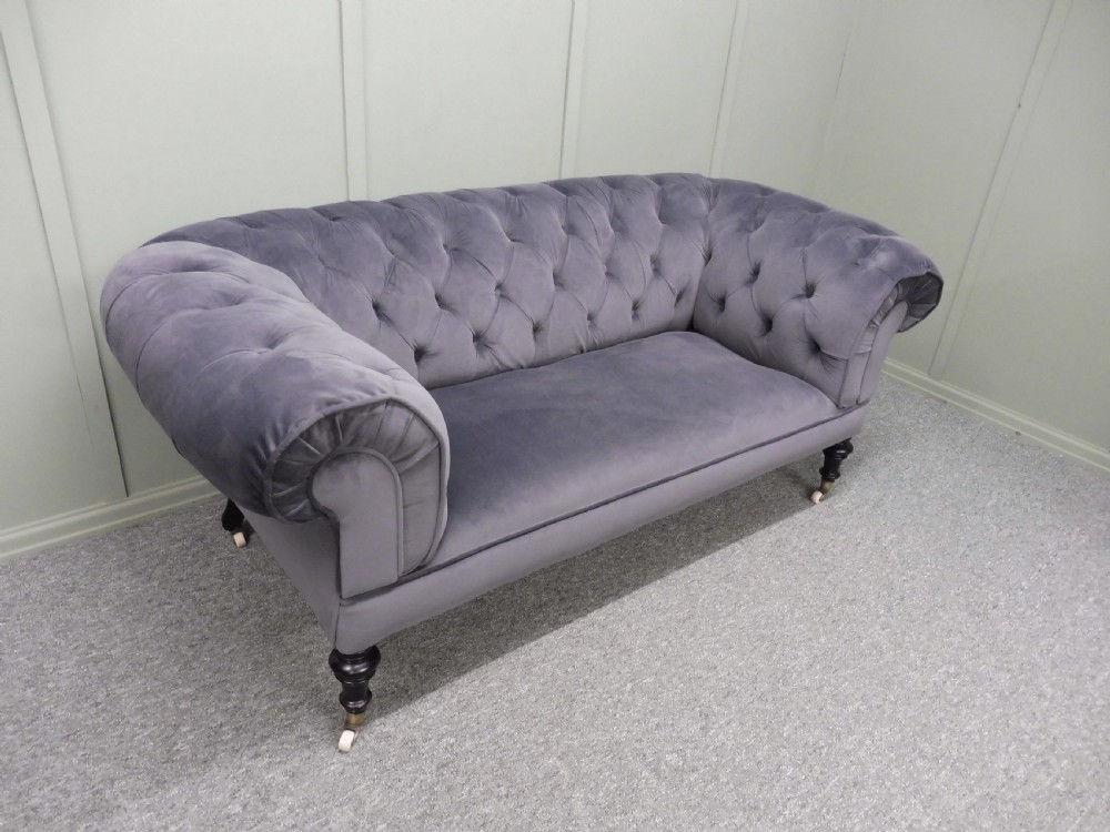RESTORED VICTORIAN CHESTERFIELD SOFA View X