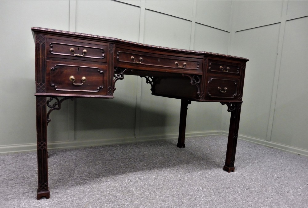MAHOGANY CHIPPENDALE REVIVAL DESK View II