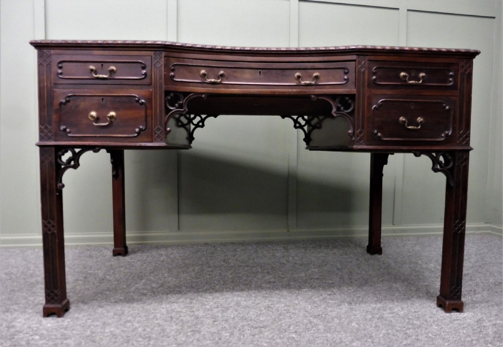 MAHOGANY CHIPPENDALE REVIVAL DESK View III