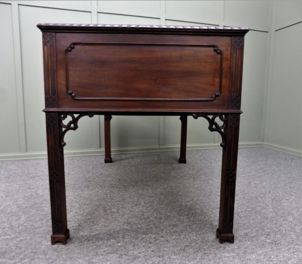MAHOGANY CHIPPENDALE REVIVAL DESK View IV