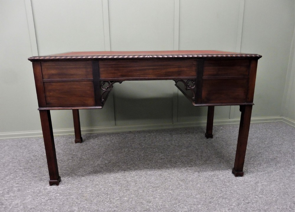 MAHOGANY CHIPPENDALE REVIVAL DESK View V