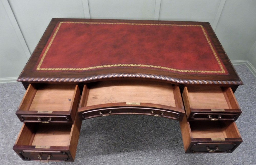 MAHOGANY CHIPPENDALE REVIVAL DESK View VII