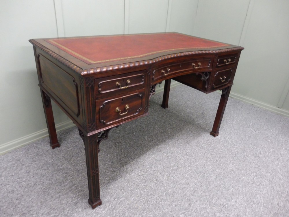 MAHOGANY CHIPPENDALE REVIVAL DESK View XII