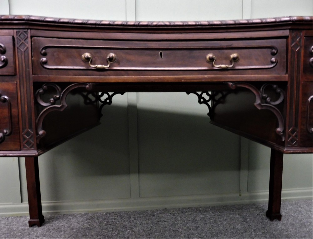 MAHOGANY CHIPPENDALE REVIVAL DESK View XIII