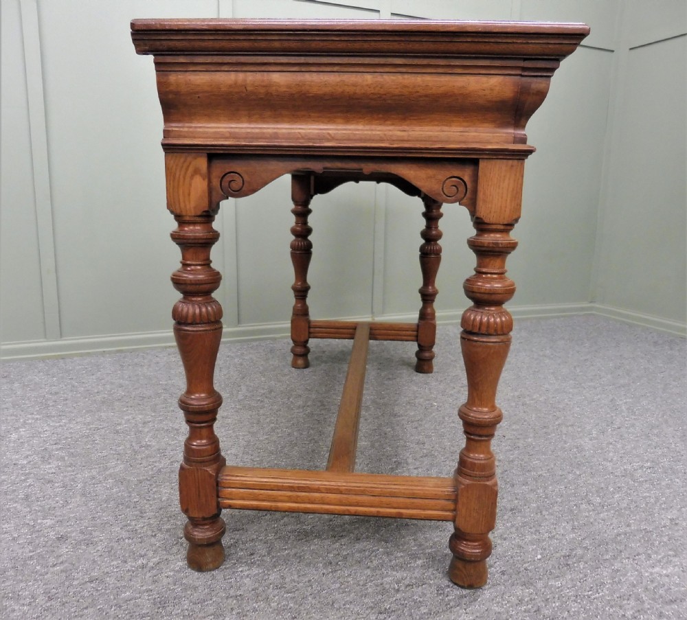 OAK HALL OR SIDE TABLE BY GILLOW AND CO View X