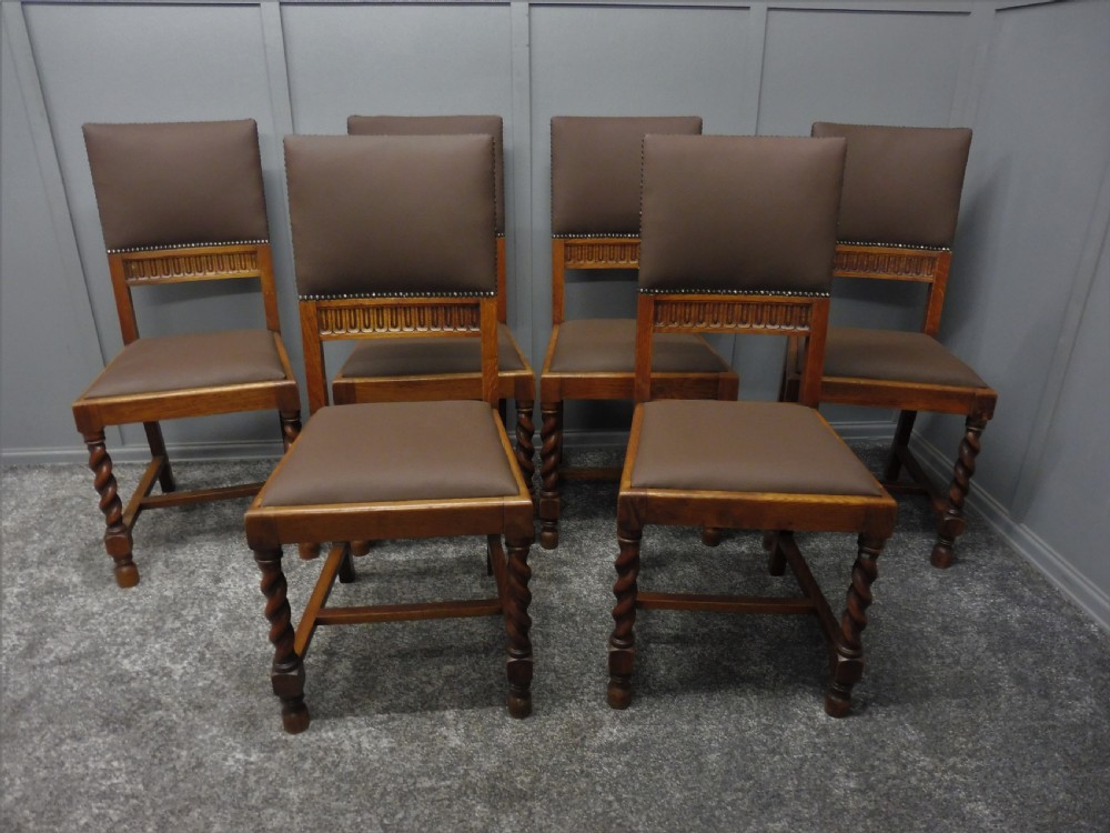 SET OF 8 OAK DINING CHAIRS View IV