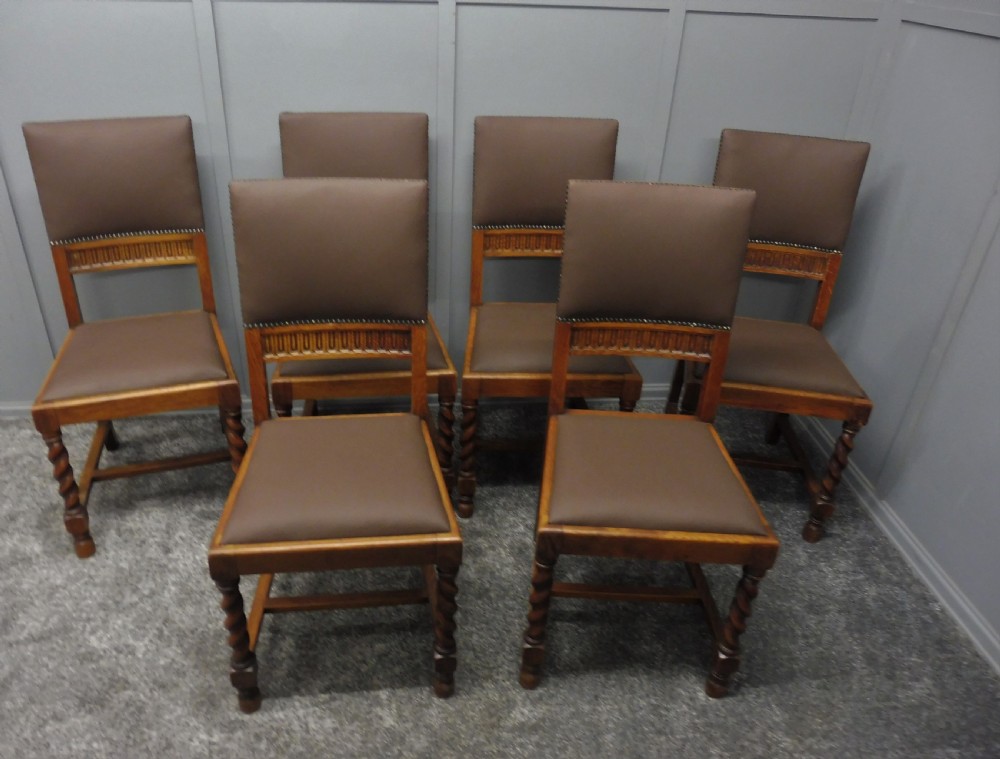 SET OF 8 OAK DINING CHAIRS View VI