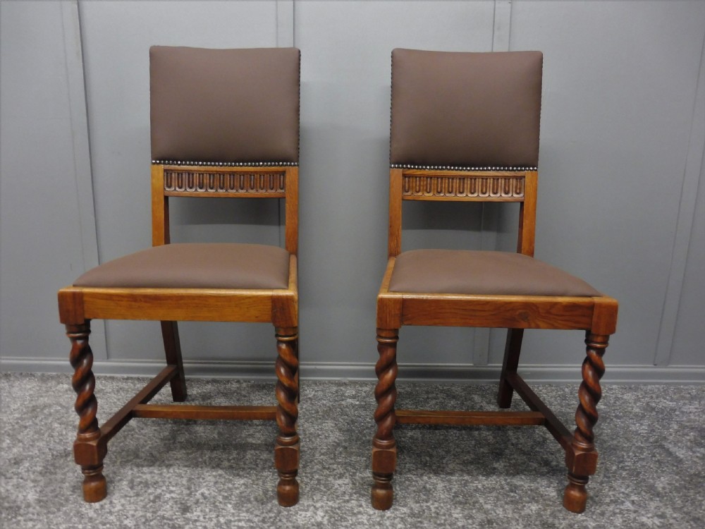 SET OF 8 OAK DINING CHAIRS View VII