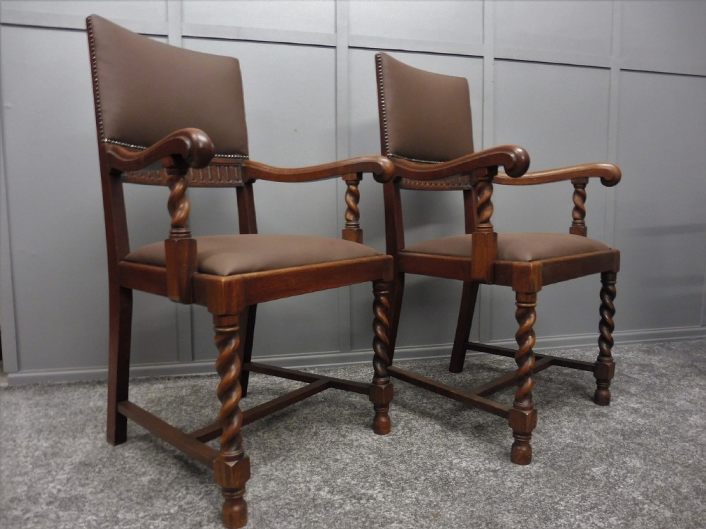 SET OF 8 OAK DINING CHAIRS View XIII