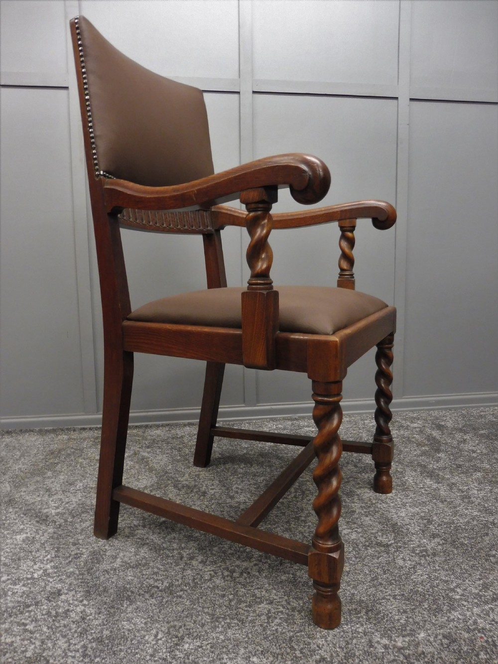 SET OF 8 OAK DINING CHAIRS View XIV