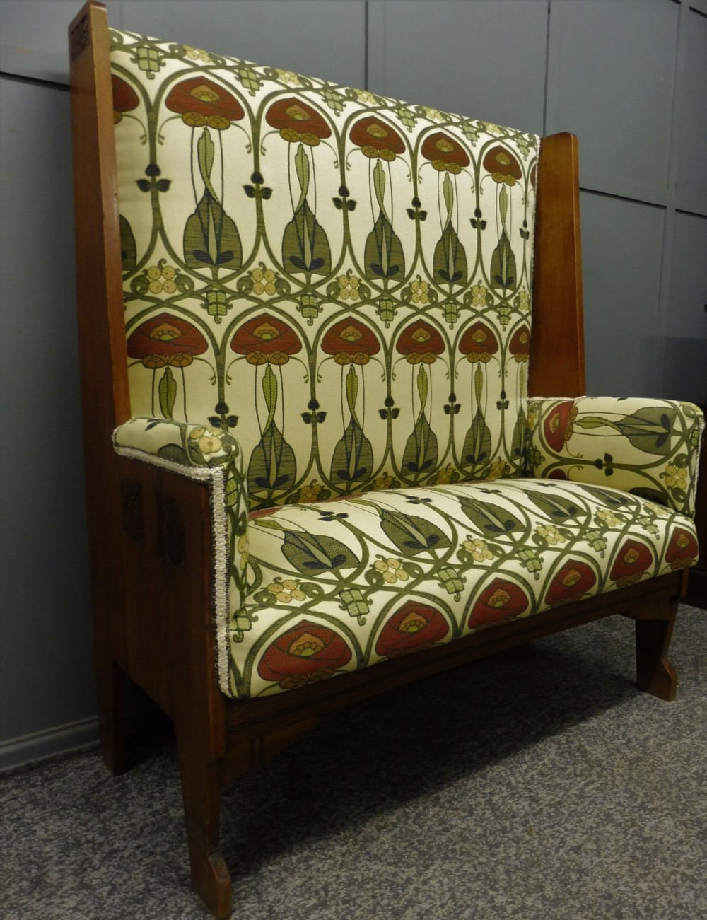 RARE SCOTTISH ARTS AND CRAFTS BENCH View III