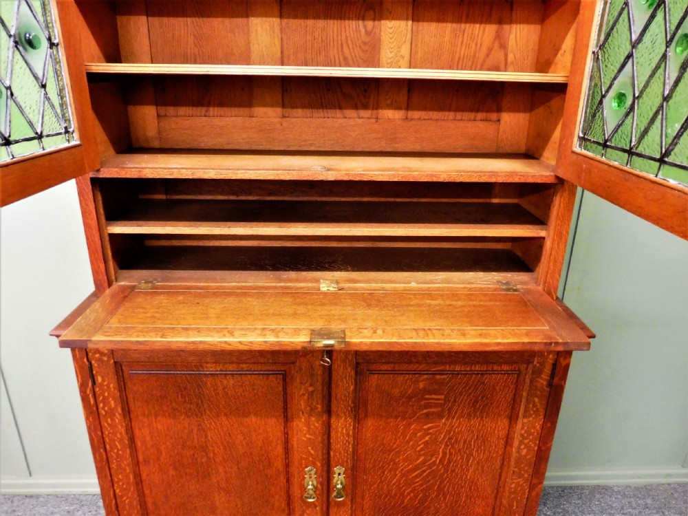 OAK ARTS AND CRAFTS BOOKCASE BY SHAPLAND AND PETTER View XV