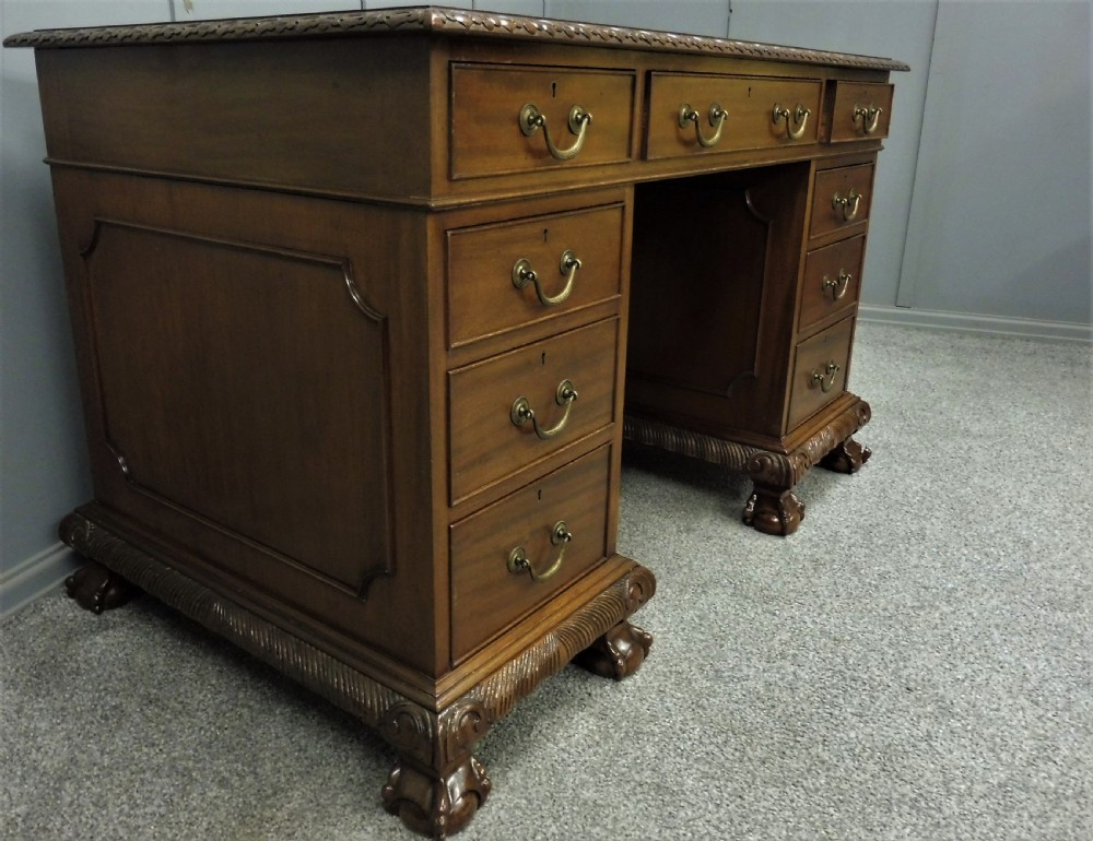 ANTIQUE MAHOGANY DESK View III