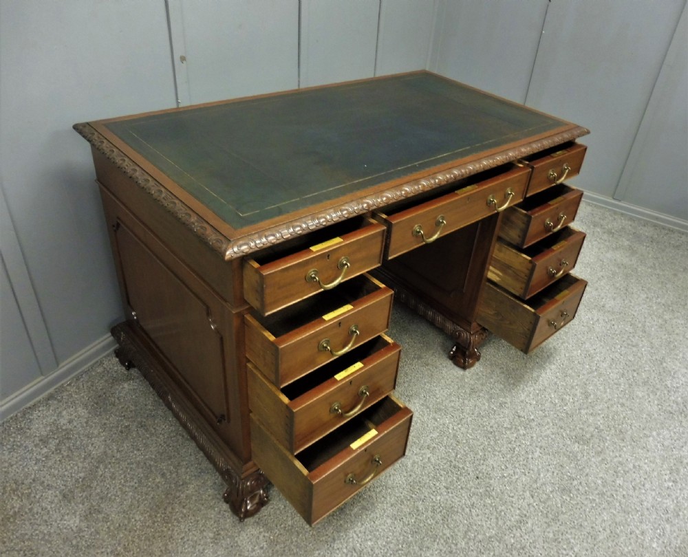 ANTIQUE MAHOGANY DESK View IX