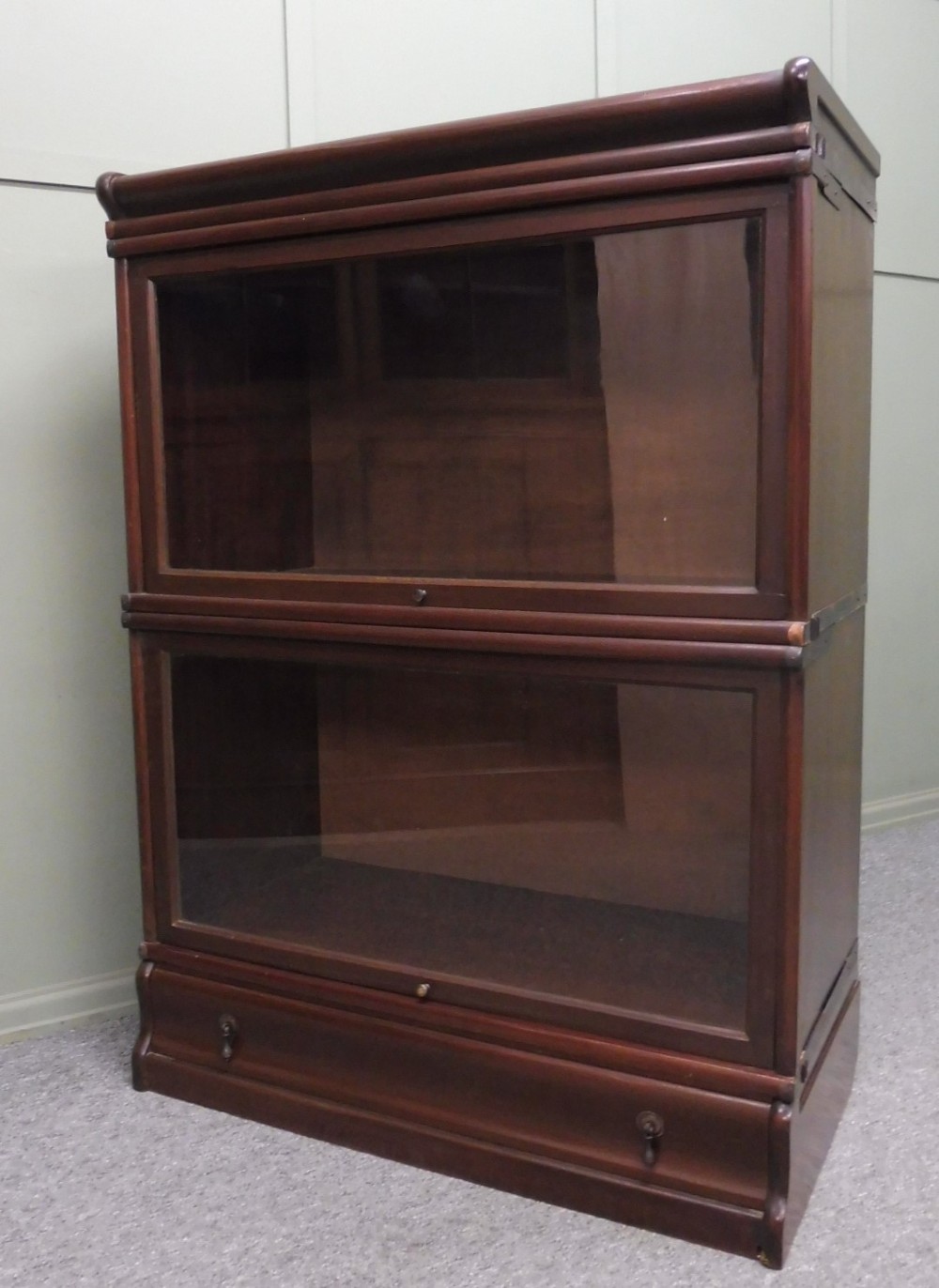 2 STACK DEEP GLOBE WERNICKE BOOKCASE