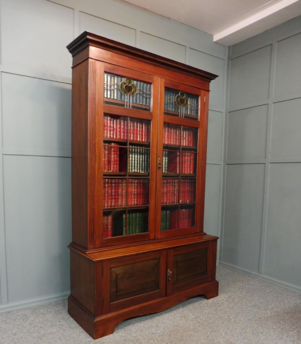 EDWARDIAN MAHOGANY BOOKCASE  View XII