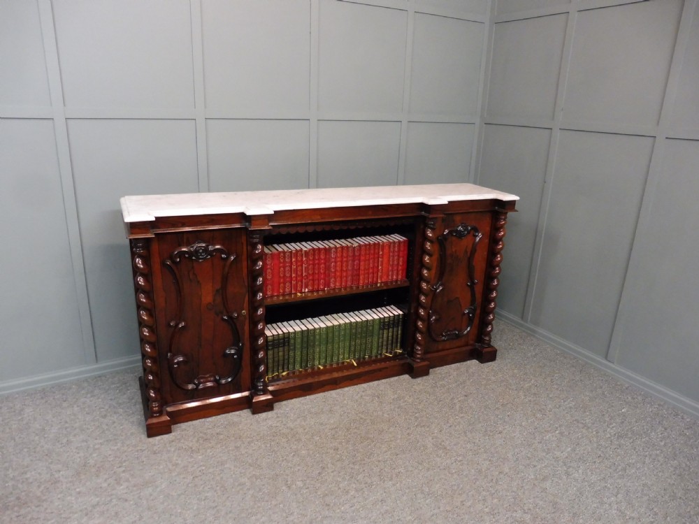MID 19TH CENTURY ROSEWOOD AND MARBLE BOOKCASE View IV